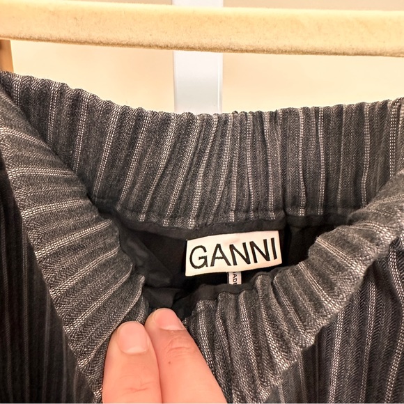 Ganni Women's elastic Striped Trousers - Picture 5 of 6